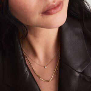 Mejuri 14K Yellow Gold Bezel set diamond- Nearly New condition - comes with box!